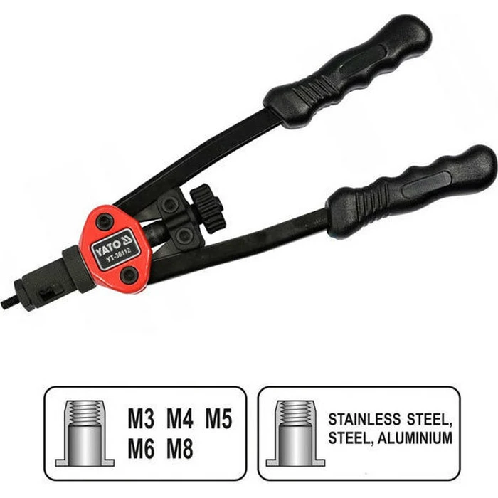 Yato YT-36112 Scissor/Overhead Rivet Gun, 300 mm