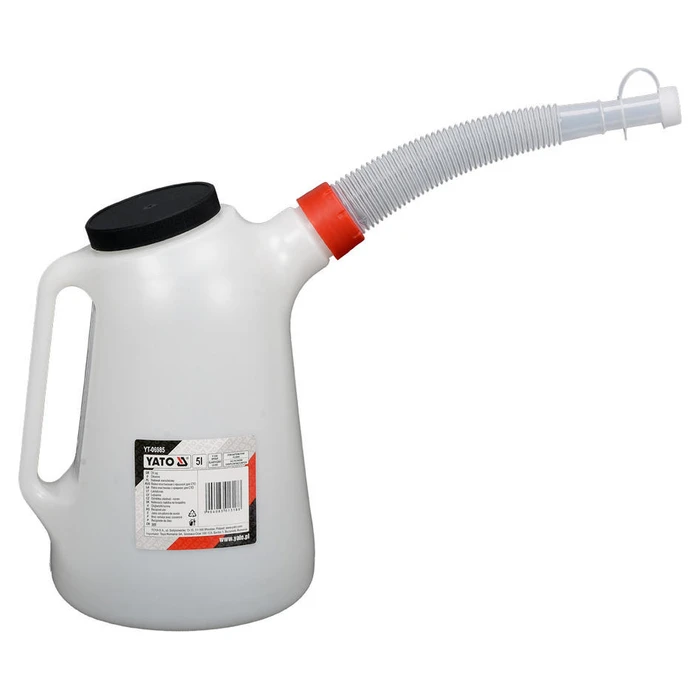 Yato Plastic Fuel Can with Extension Spout 5L White YT-06985