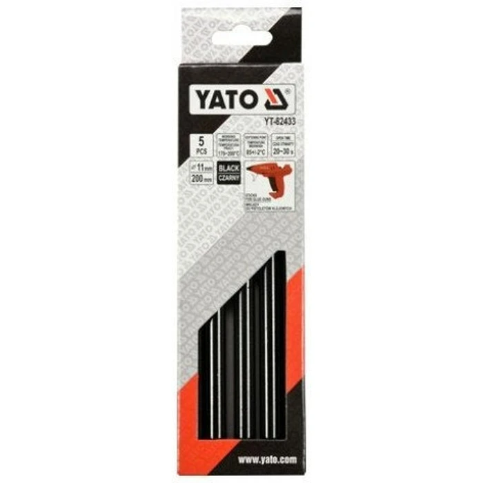 Yato Ράβδοι Κόλλα Σιλικόνης Μαύρο 11.2mm 5τμχ