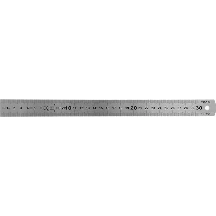 Yato Aluminum Ruler 30 cm Grey YT-70721