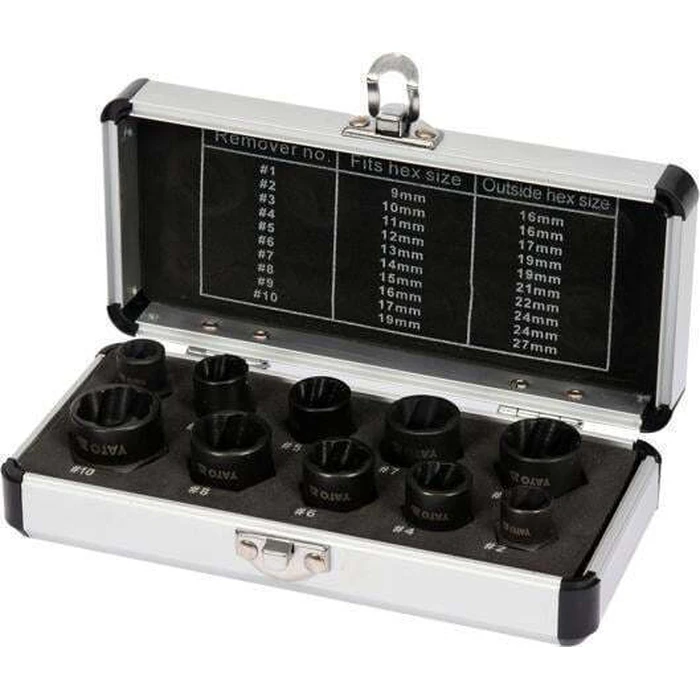 Yato Screw Extractor Socket Set 10pc YT-06031