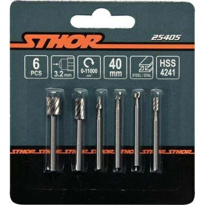 Sthor HSS Edge Forming Cutters Set for Metal/Aluminum 3.2mm 6pc