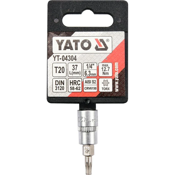 Yato Torx Socket Bit T20 x 37mm 1/2'' Drive (YT-04304)
