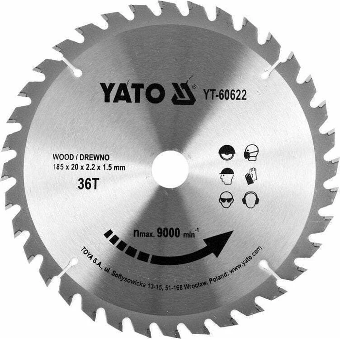 Yato Δίσκος Κοπής Ξύλου 185mm YT-60622