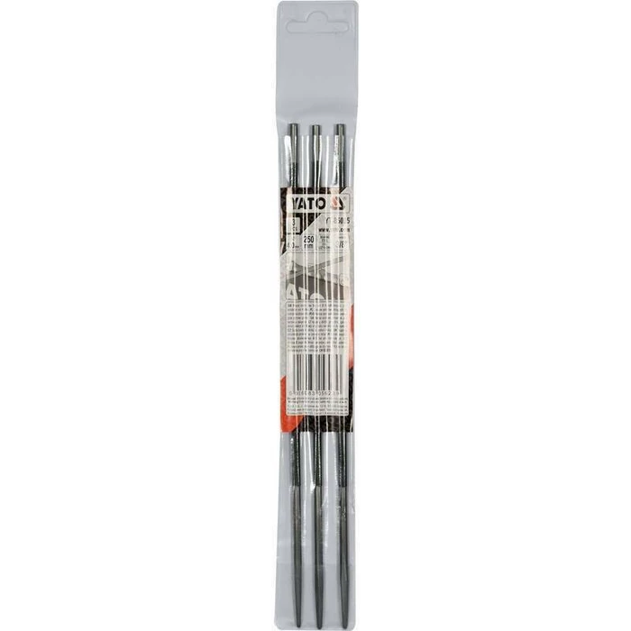 Yato YT-85027 3-piece Chainsaw Round File Set (without handle) - 4.8 mm / 0.325"