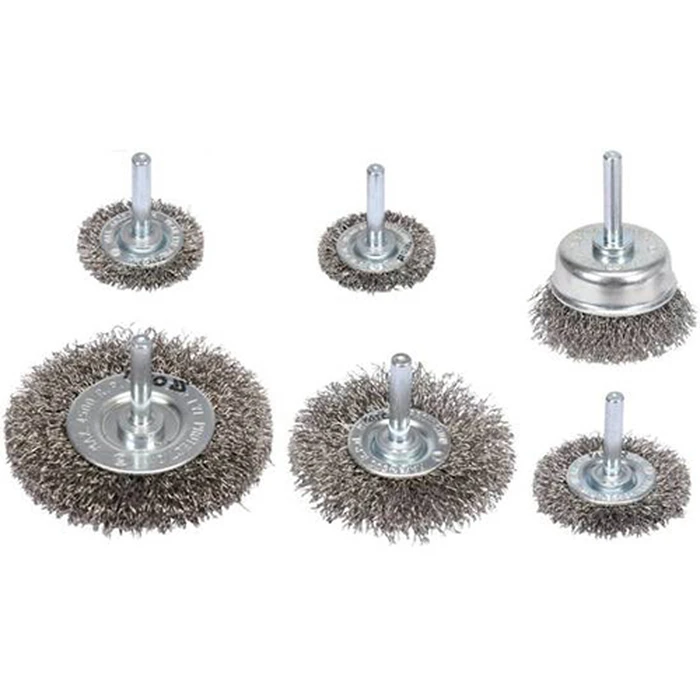 Yato YT-47593 Wire Brush Set for Drill 6 mm, 6 pcs