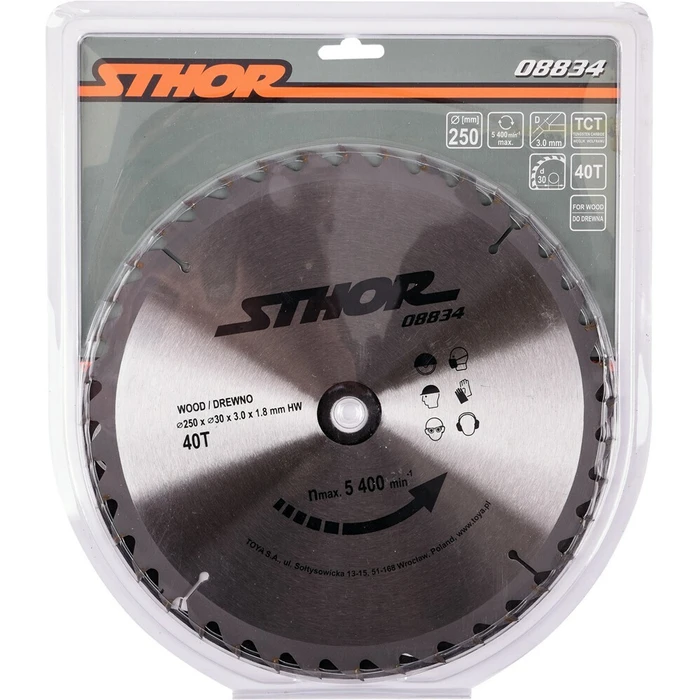 Sthor Δίσκος Κοπής Ξύλου 250 mm (08834)