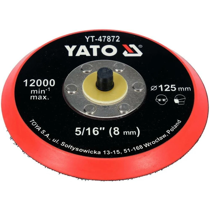 Yato Velcro Polishing Backing Pad 125 mm 5/16" - YT-47872