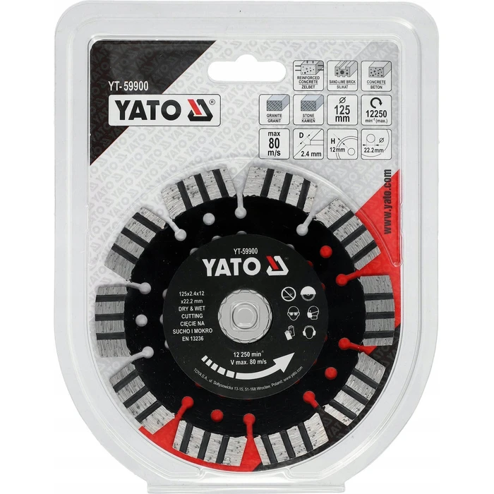 Yato Δίσκος κοπής οπλισμένου σκυροδέματος 125mm YT-59900