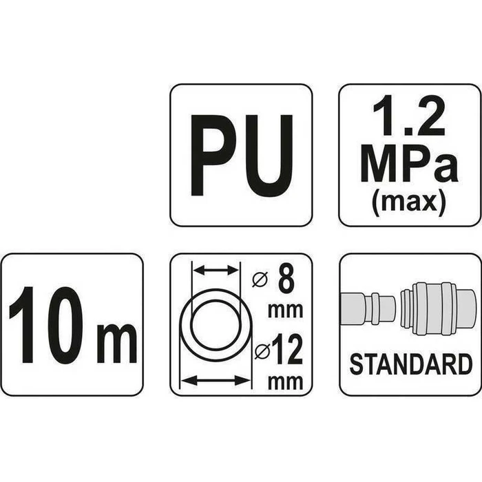 Yato YT-24208 Λάστιχο Αέρος Σπιράλ 10m