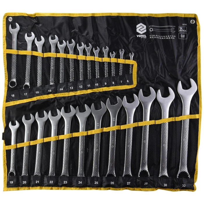 Vorel Combination Wrench Set 25 pc (6-32 mm) CrV - Model 51715