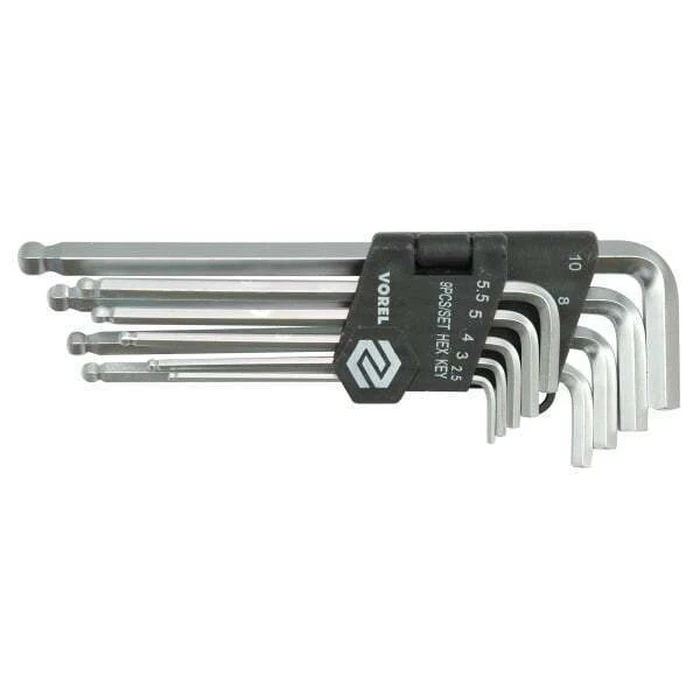 Vorel Σετ 9 Κλειδιά Allen 2.5-10 mm