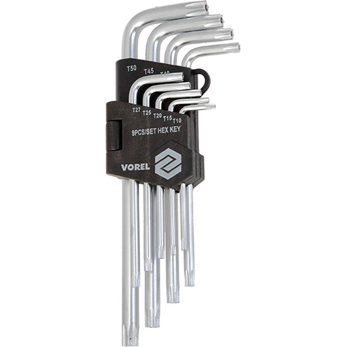 Vorel Σετ 9 Κλειδιά Torx σε Σχήμα L (56478)
