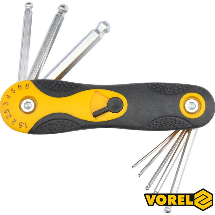 Vorel Σουγιάς με Κλειδιά Allen (1,5-8mm) - Σετ 8 τεμαχίων