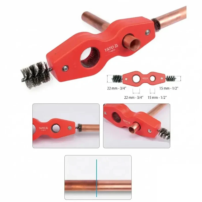 Yato Συρματόβουρτσα Σωλήνος Φ15mm & Φ22mm YT-63705