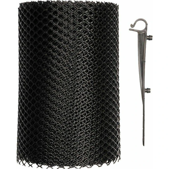 Πλέγμα προστασίας υδρορροών Vorel 69851, πλάτος 18cm, μήκος 6m, 15 clips