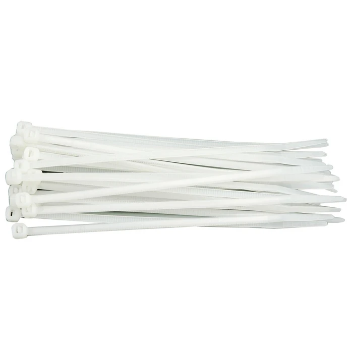 Vorel Δεματικά Καλωδίων 100 x 2,5 mm Λευκά - 100 τεμ. (73882)