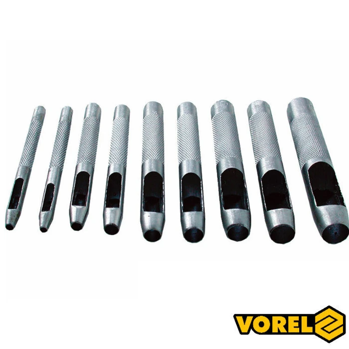 Vorel 76705 Σετ δερμάτινων τρυπανιών 2,5-10mm, 9 τεμ.