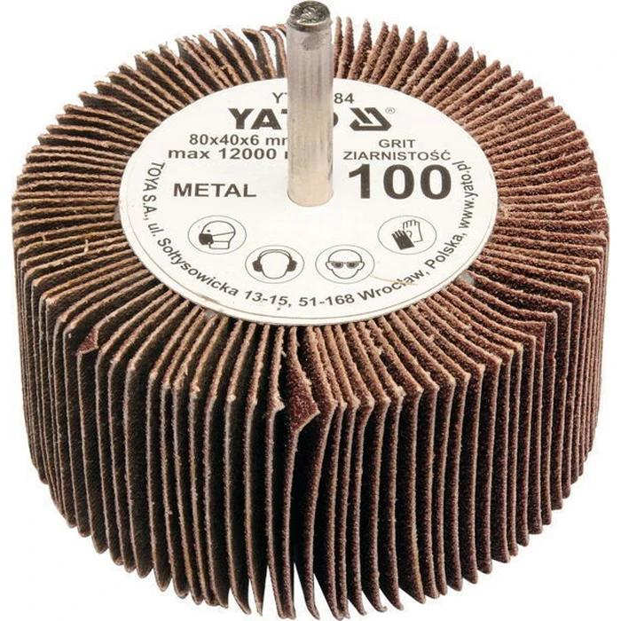 Yato Φύλλο Λείανσης Έκκεντρου Τριβείου K60 80x80mm YT-83382