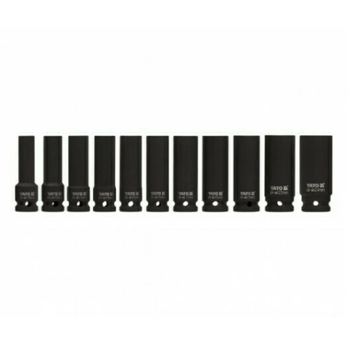 Yato Hex Impact Socket Set 1/2" Drive 11pcs YT-1054