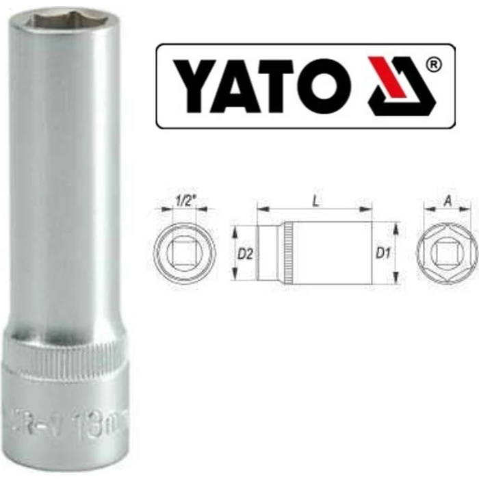Yato Long Hexagon Socket 1/2" Drive 17mm YT-1230