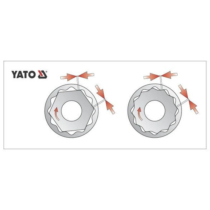 Socket 1/2\" 22mm 12-point short CrV Yato YT-1284"