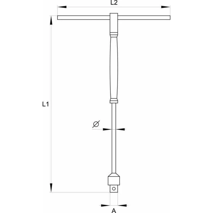 Yato Κλειδί ΤΑΦ ίσιο 1/4" YT-1565