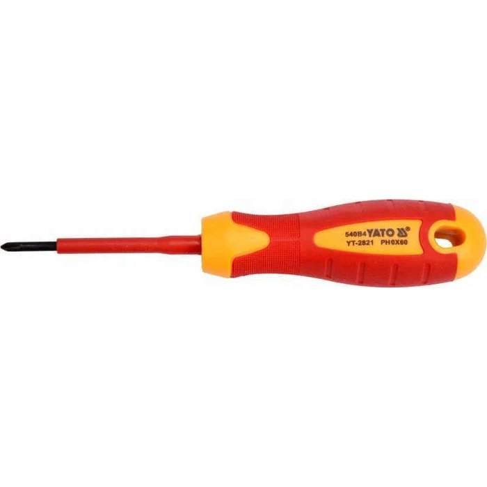 Yato VDE Insulated Electrician Screwdriver 1000V PH2 x 100 mm YT-2823