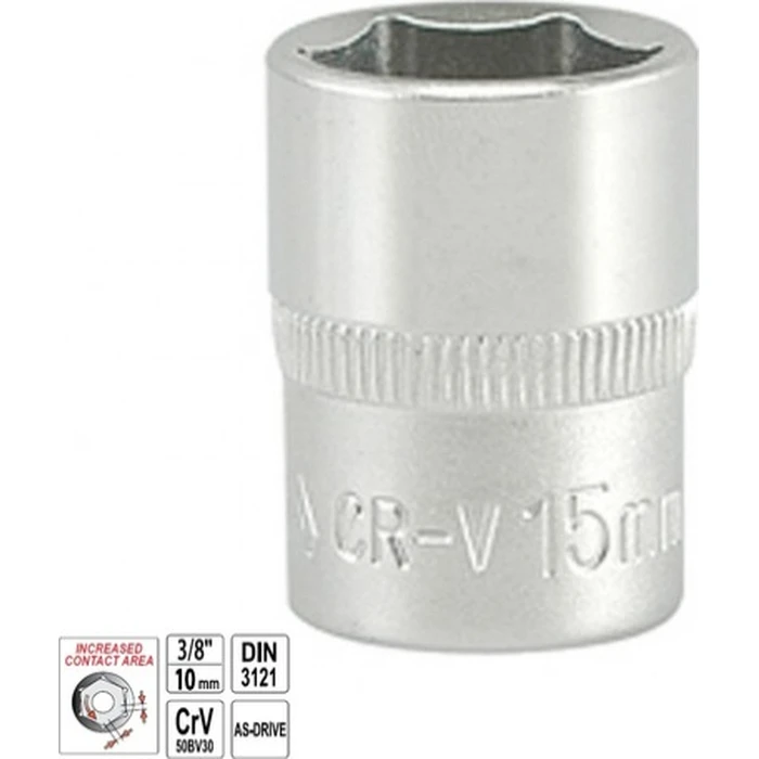 Yato Καρυδάκι Εξάγωνο 11 mm με Καρέ Υποδοχής 3/8" YT-3806