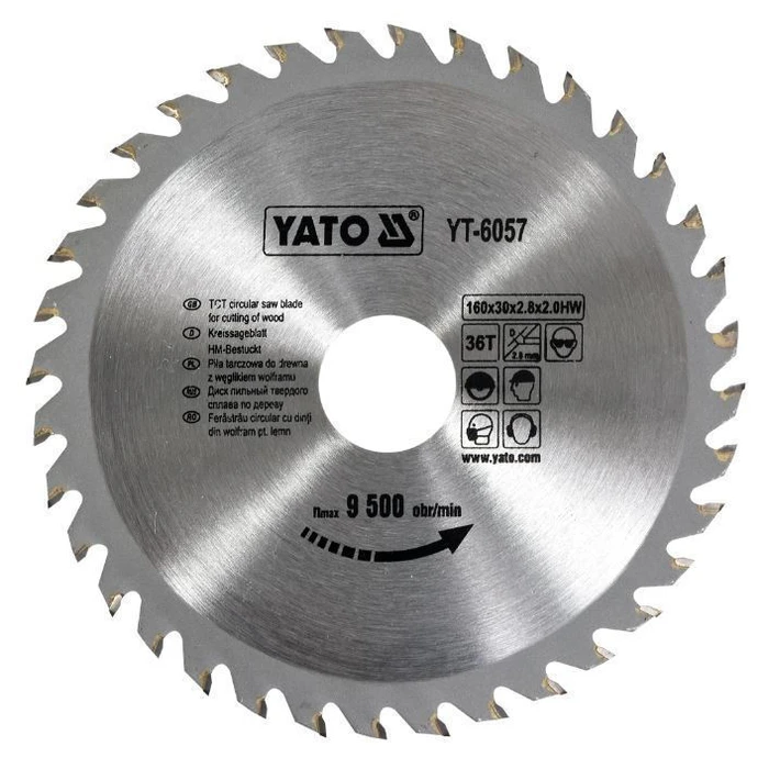 Yato Carbide Circular Saw Blade 160x30mm 36 Teeth YT-6057