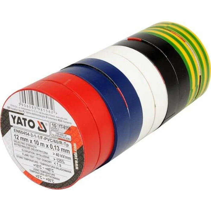 Yato Μονωτική Ταινία 12mm x 10m 10τμχ YT-8156