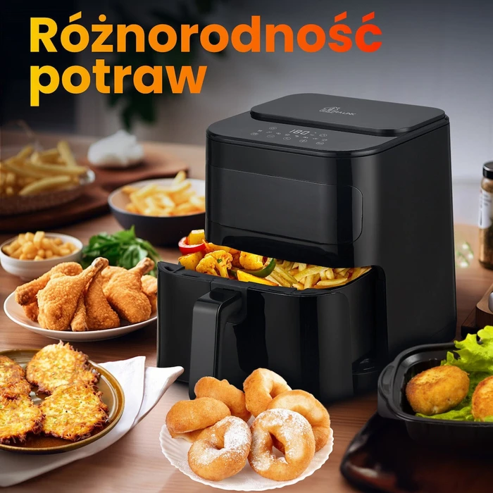 Extralink Home SJ-520 5.2L Air Fryer with Wi‑Fi - Black
