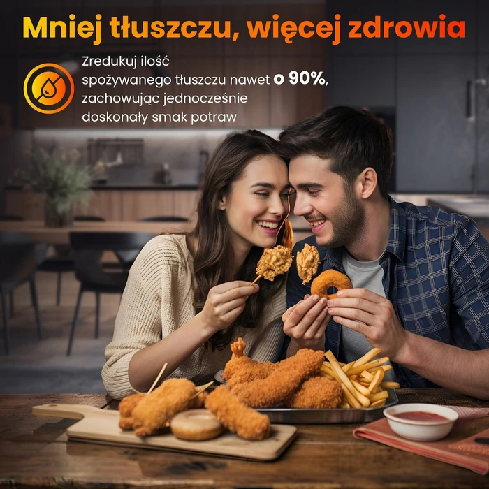 Extralink Home SJ-520 5.2L Air Fryer with Wi‑Fi - Black
