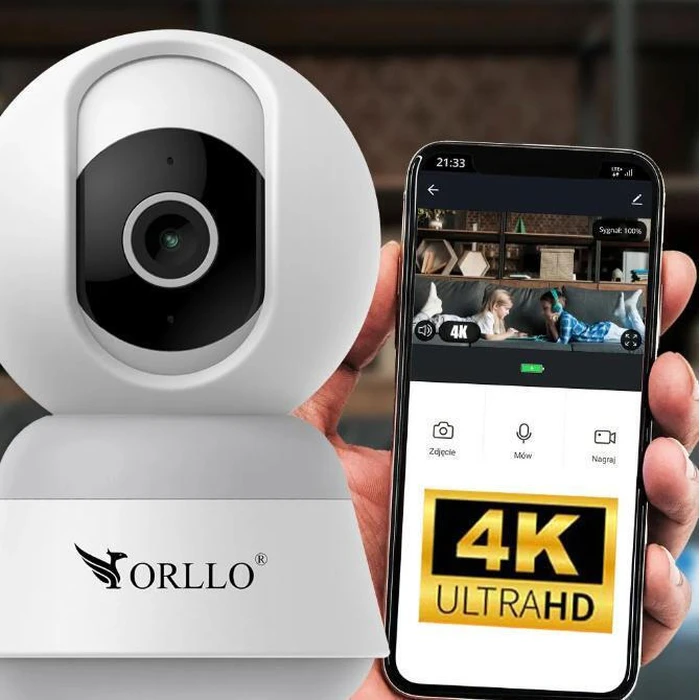 Orllo TW1 IP Κάμερα Παρακολούθησης Wi‑Fi 4K με Αμφίδρομη Επικοινωνία και Φακό 4mm