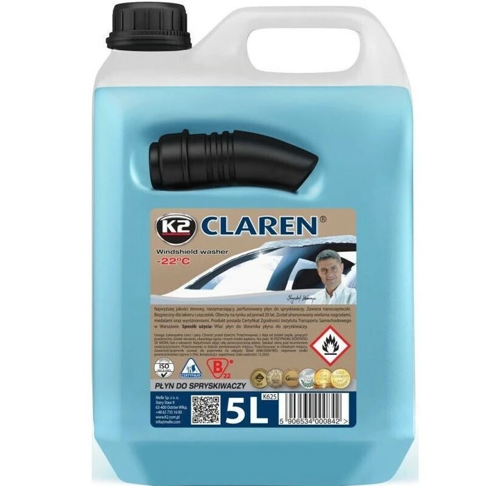 K2 Claren -22°C Anti-freeze Windshield Washer Fluid 5L (K625)
