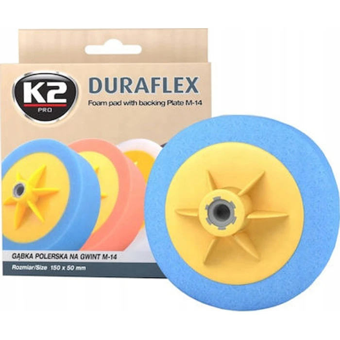 K2 Duraflex Blue Polishing Sponge M14 150x50mm