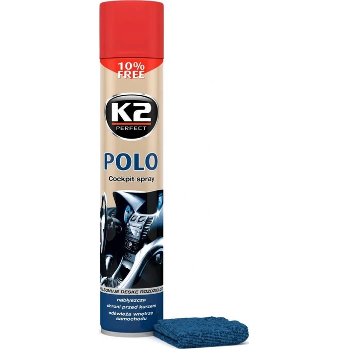 K2 Polo Cockpit Spray - Dashboard Shine Spray, Strawberry Scent, 750 ml (K407TR0)