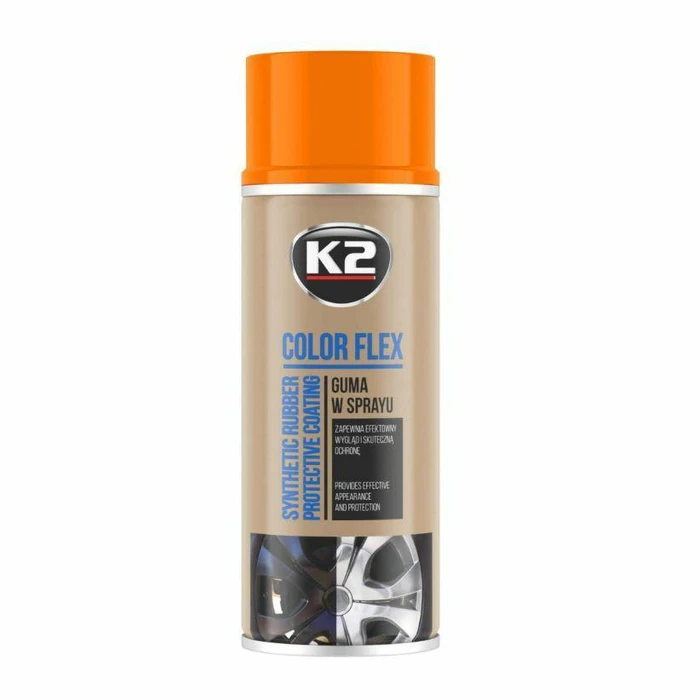 K2 Color Flex Wheel Cleaner & Protectant Spray, Orange Scent, 400 ml (L343PO)