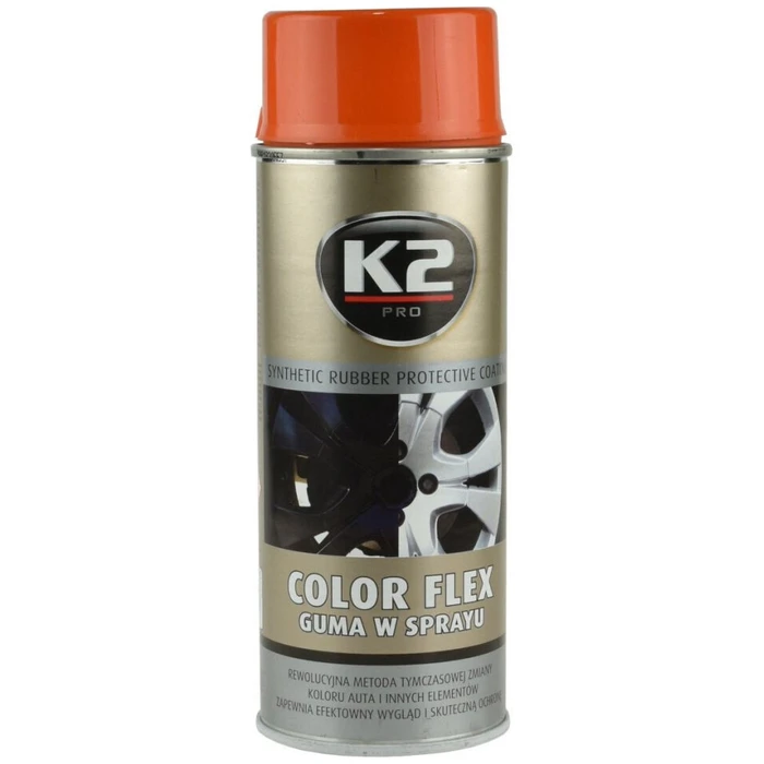 K2 Color Flex Wheel Cleaner & Protectant Spray, Orange Scent, 400 ml (L343PO)