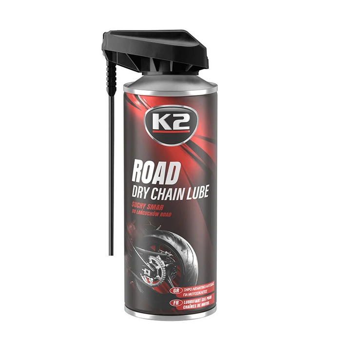 K2 Road Dry W143 Motorcycle Chain Lubricant 400ml