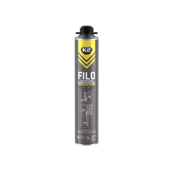 CarMotion Polyurethane Foam Gun 750 ml K2-02112 (B510) - Low Expansion (48.5%)