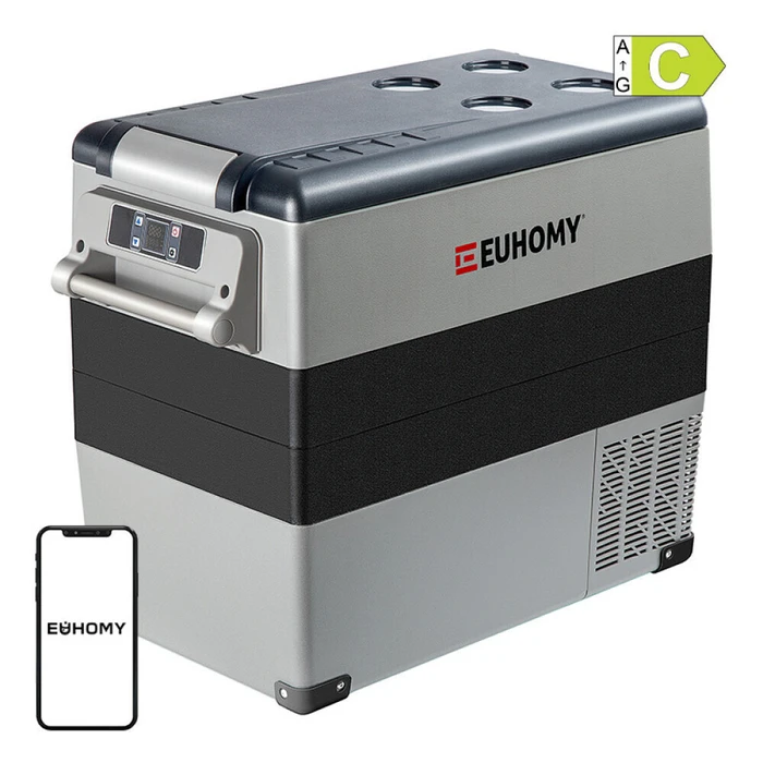 Euhomy CF001 55L Portable Car Fridge with Bluetooth (Gray)