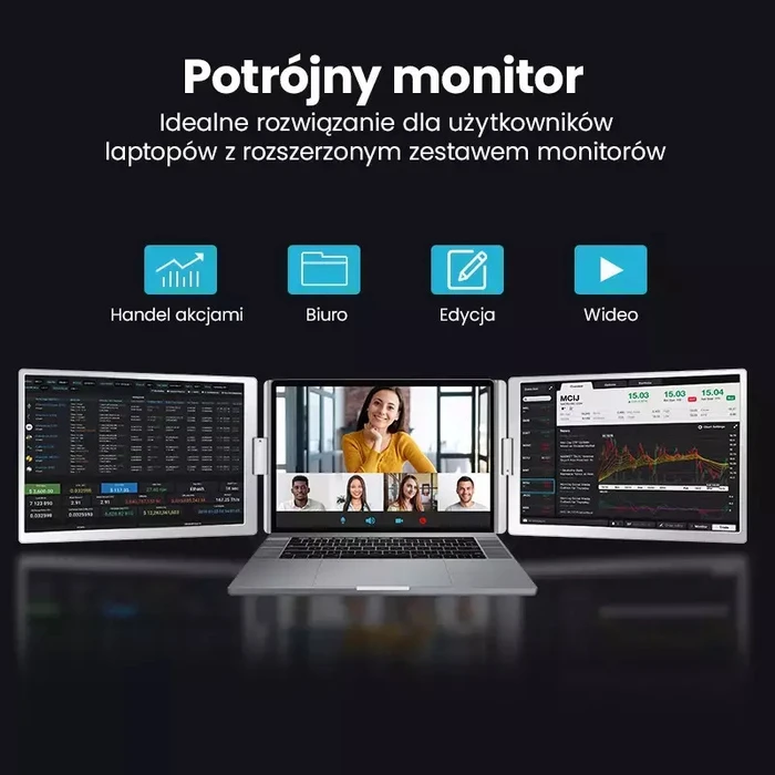 Extralink Smart Life S688 14" Full HD IPS Dual-screen Portable Monitor (for 12"–17.3" laptops)