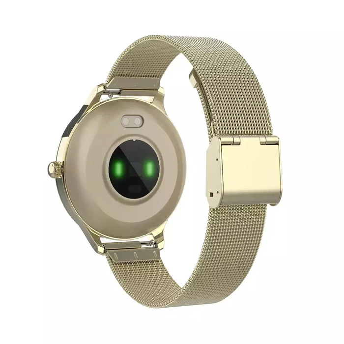 Forever Velora SB-306 Stainless Steel 38mm Smartwatch με Παλμογράφο (Χρυσό)