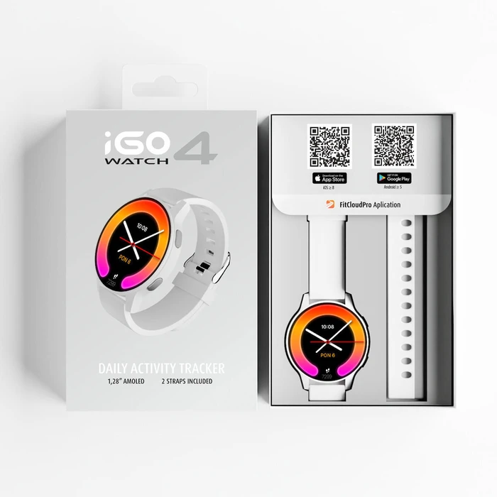 Forever iGo Watch 4! JW-600 46mm με Παλμογράφο (Λευκό)