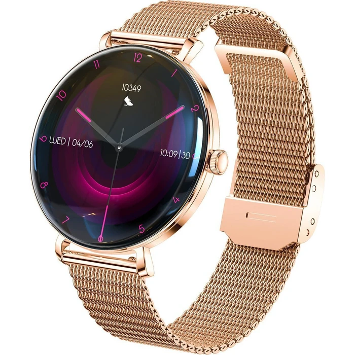Forever SB-370 46mm Smartwatch με Παλμογράφο (Rose Gold - Spotted Band)