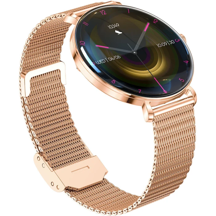 Forever SB-370 46mm Smartwatch με Παλμογράφο (Rose Gold - Spotted Band)