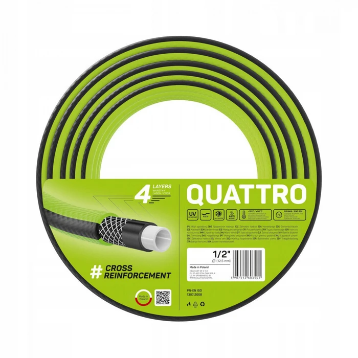 Cellfast Λάστιχο Ποτίσματος QUATTRO 1/2" 20m CEN-81943