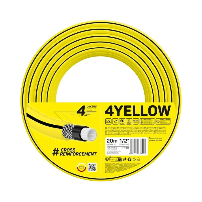 Cellfast Λάστιχο Ποτίσματος 1/2" 20 m (Κίτρινο)