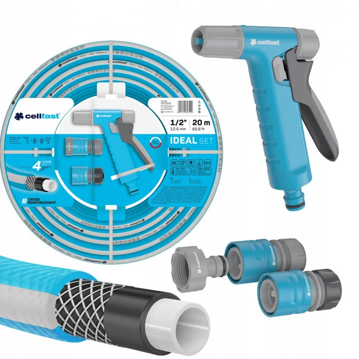 Cellfast Λάστιχο Ποτίσματος Σετ 1/2" 20m (10-280)